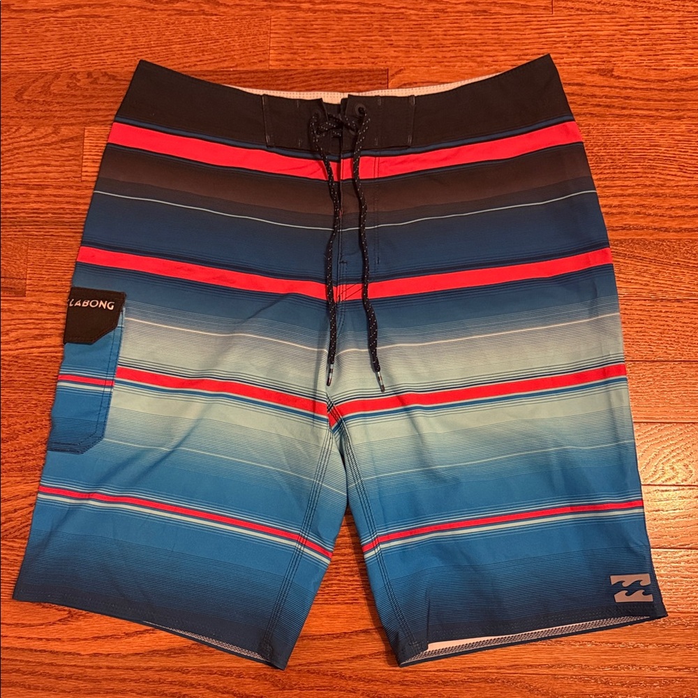 Billabong Blue Gradient Swim Board Shorts